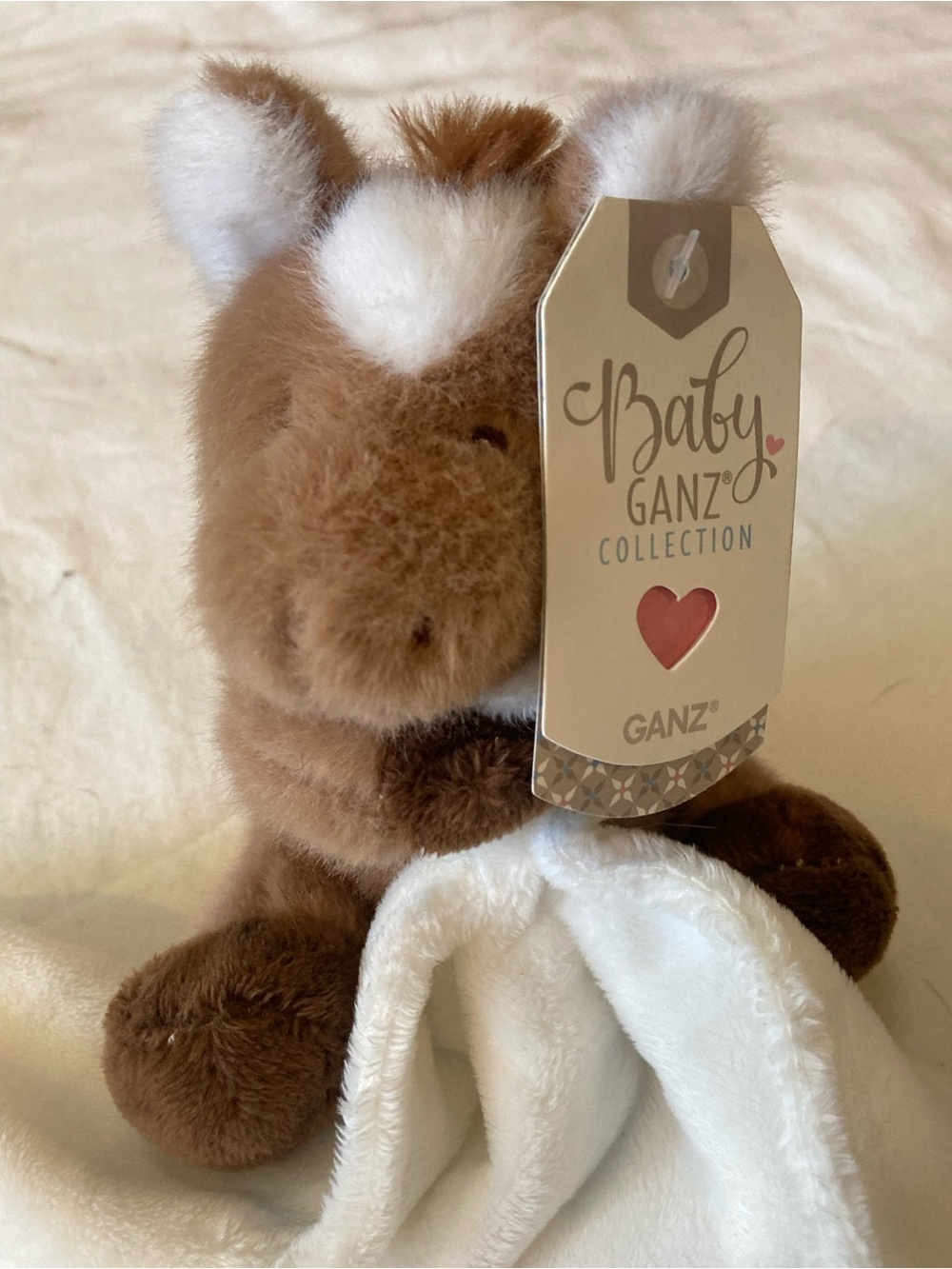 Baby Ganz Horse Pony Lovey Toy Plush Security Blanket NEW WITH TAGS Blankie